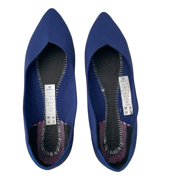 Rothy's Deep Blue Pointed Flats - Picture 6 of 9